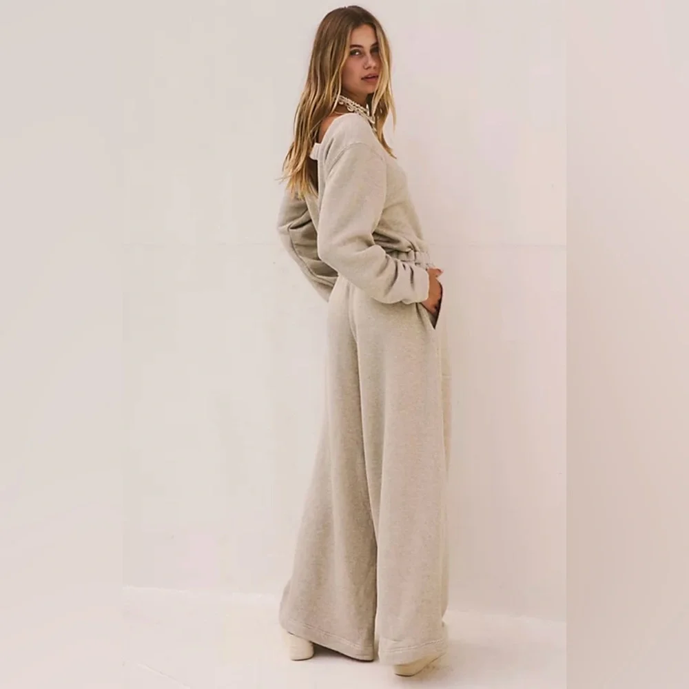 (NWOT) Free People Darla One-Piece In Heathered Tan Size M - Picture 2 of 13